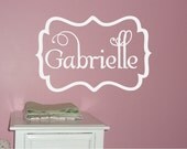 Personalized Vintage Frame Monogram Wall Decal