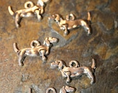 Dachsund Charms, Wiener Dogs, Dog Lovers, Rescue, Silver Pewter, 10 Pieces