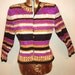 Pretty....Italian Fresh Silk ...... GORGEOUS Striped 80s ARTSY Designer  PAPELL  anytime...fitted....Jacket