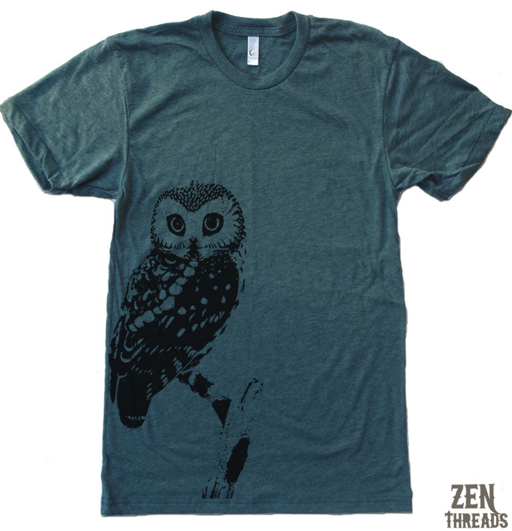 Mens URBAN OWL american apparel t shirt S M L XL (17 Colors Available)