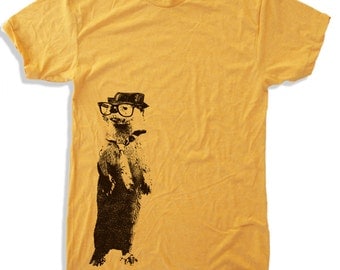 Men's River OTTER t shirt american apparel S M L XL (17 Color Options)