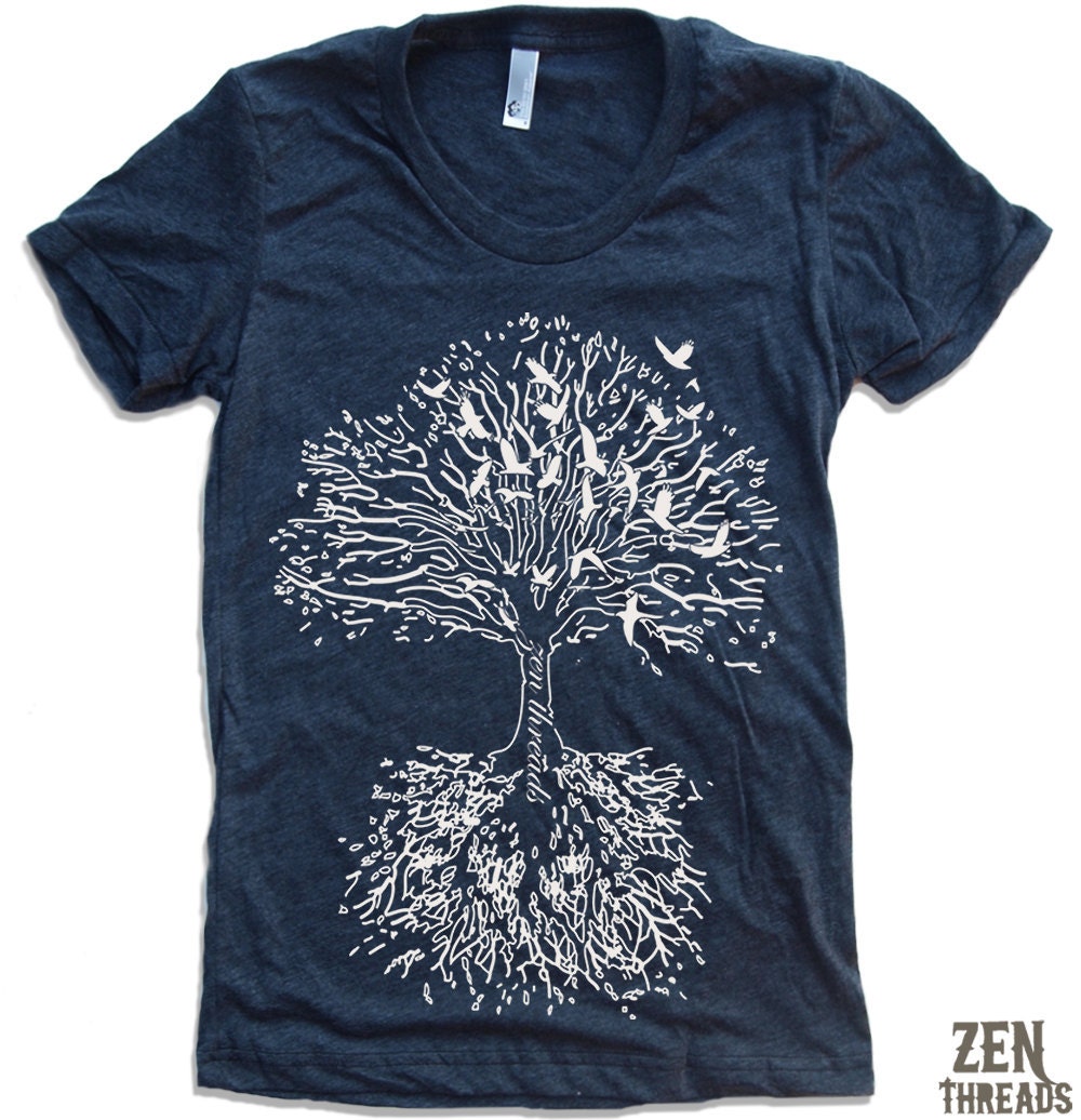 Womens ROOTS TREE t-shirt american apparel S M L XL (15 Colors Available)