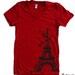Womens EIFFEL TOWER T Shirt american apparel S M L XL  (15 Colors Available)