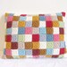 crochet cushion cover... Agnes - patchwork tiny squares ...Ready to ship
