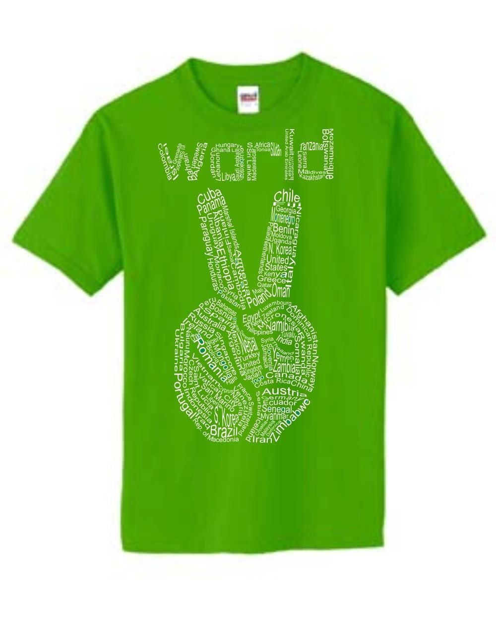 Kids tshirt - World Peace on Organic Cotton youth tee