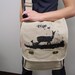 Cross body bag - abstract Deer and Fawn design on Canvas Mothers Day