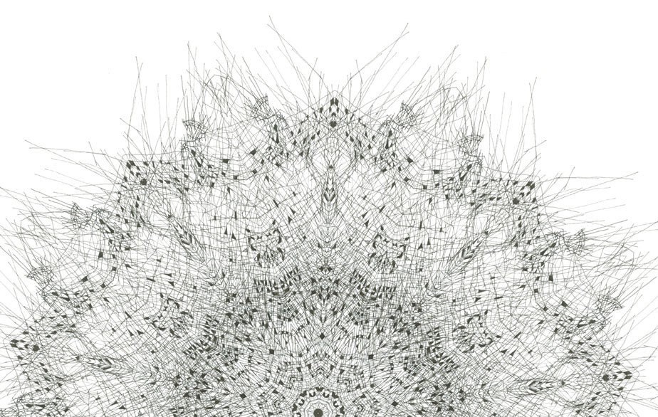 Free shipping USA - Fine art giclee print Archival Print  fine art print black and white mandala nature print abstract form