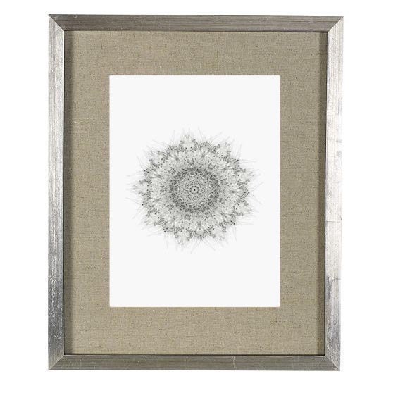 Free shipping USA - Fine art giclee print Archival Print fine art print black and white mandala nature print abstract form