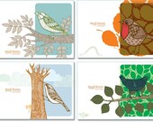 SALE - Bird Cards (set of 4) By Gabrielle Reith