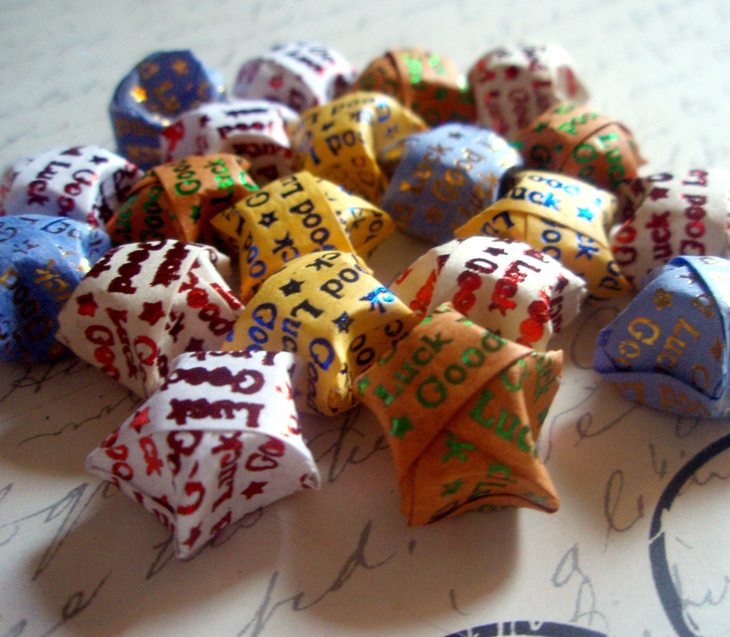 Origami Stars - 18 Good Luck Set 2 Origami Lucky Stars - Graduation, Promotion, New Job, Marriage
