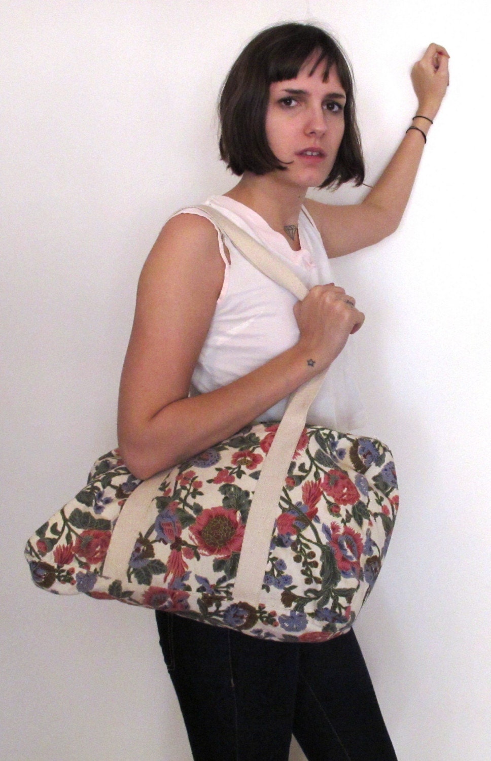 Floral Duffle Bag