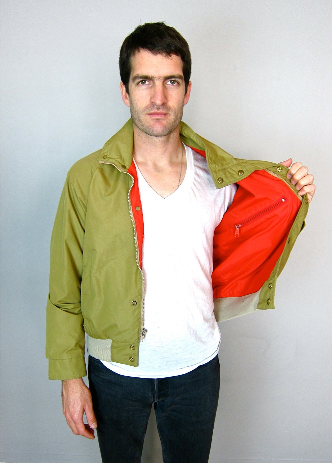 Tan Eddie Bauer 1980's Men's Jacket