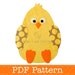 Chicken Applique Template, Easter Chick, DIY, Children, PDF Pattern by Angel Lea Designs, Instant Download