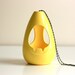 Mid Century Mod Yellow Hanging Ash Tray or Planter