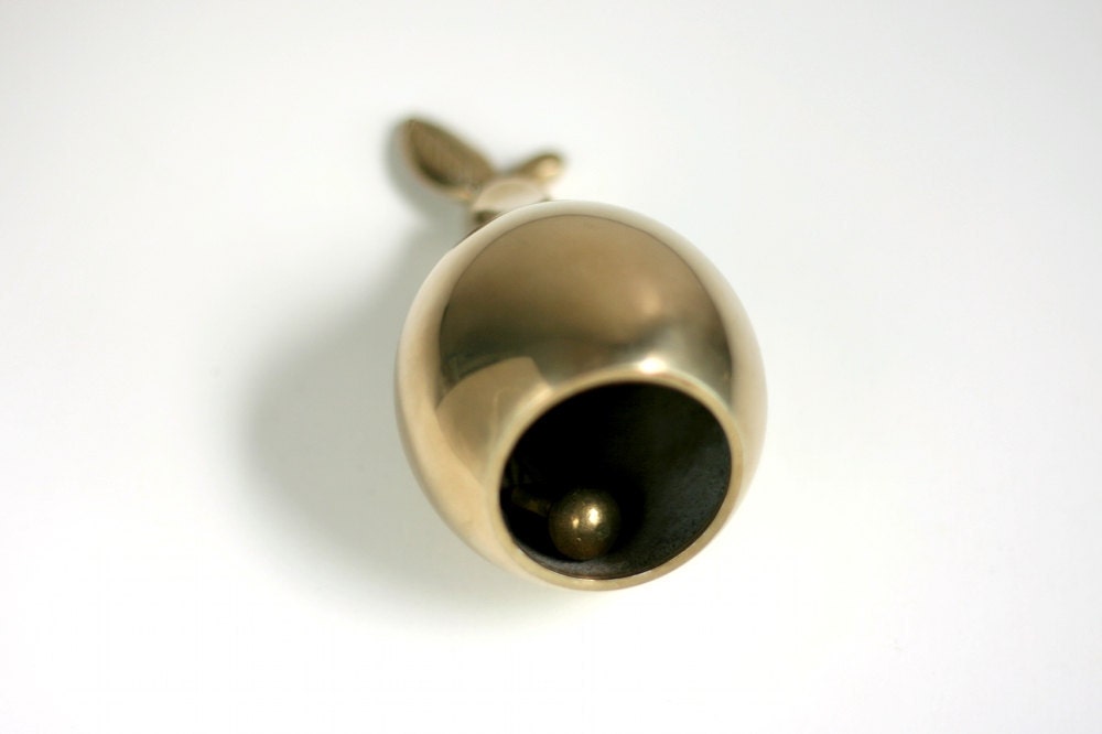 Vintage Brass Pear Bell