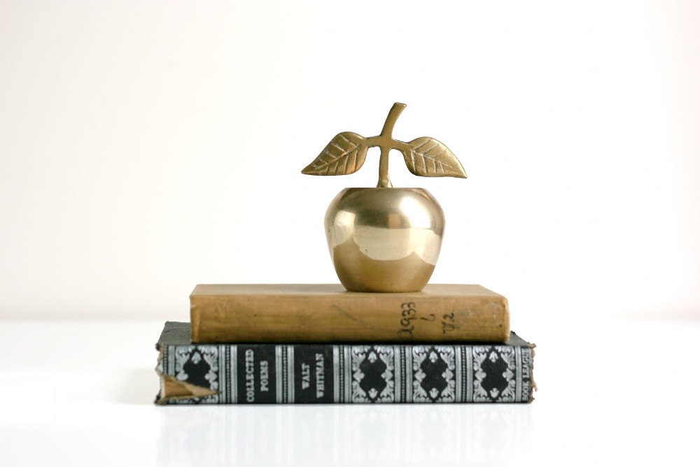 Vintage Brass Apple Bell