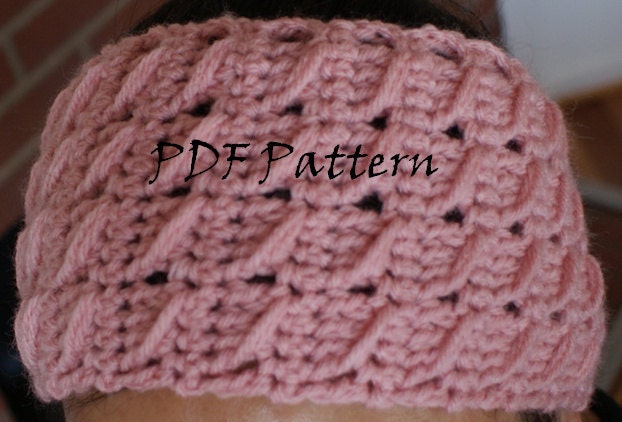 PDF Pattern for Crochet Crossover Cable Headband