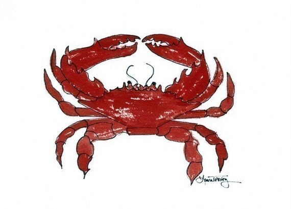 Red Crab Print