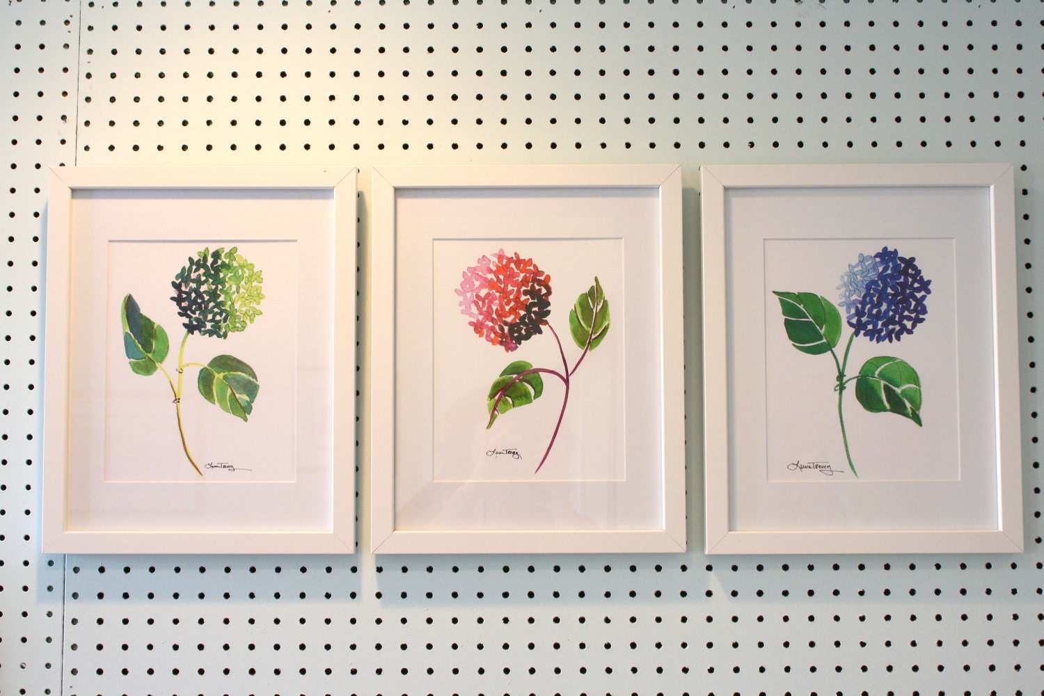 Blue Hydrangea Watercolor Print