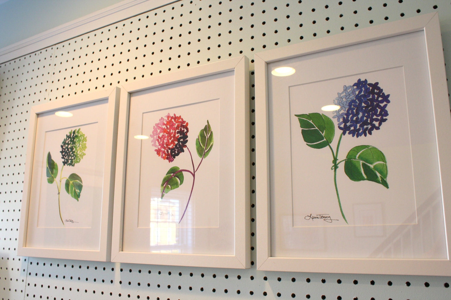 Blue Hydrangea Watercolor Print