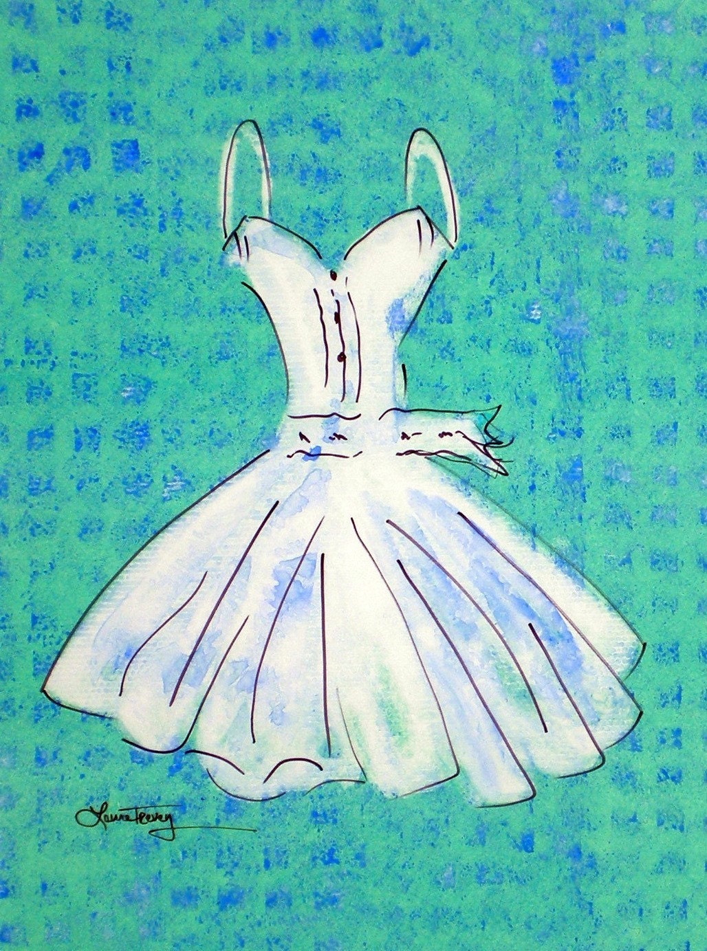 Art Print, Dress in Watercolor
