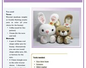 PDF Amigurumi  Pattern: Big Feet Bunny