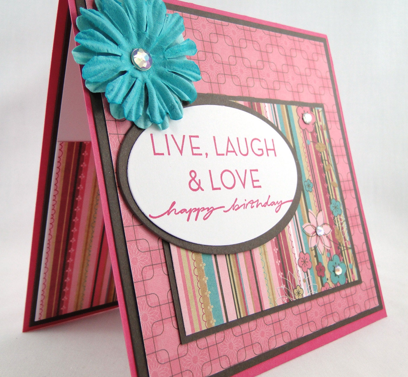 Live Love and Laugh Happy Birthday Greeting Card