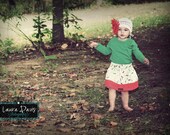 Childrens Clothing... the Holiday Holly Twirl Skirt.... handmade childrens clothing by laken and lila....baby..toddler..girls