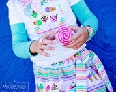Buy 2 skirts get 1 FREE....The Sweet Summer Ice Cream Striped Outfit.. perfect for birthdays...features ice cream and fun prints.....