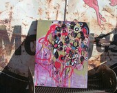 the things my lover said.  Original mixed media artwork by Roz Inga.