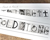 2 Personalized Name Frame Prints (10x20) unframed
