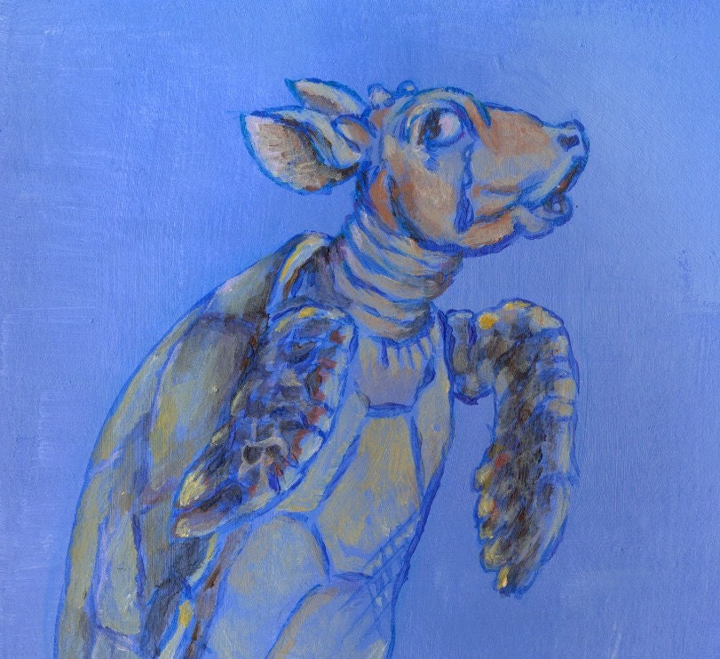 Mock Turtle and the Five Year Old Talk -- Original Painting --Commissions accepted