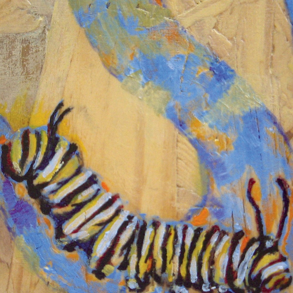 Monarch Butterfly Life Cycle -- Original Painting