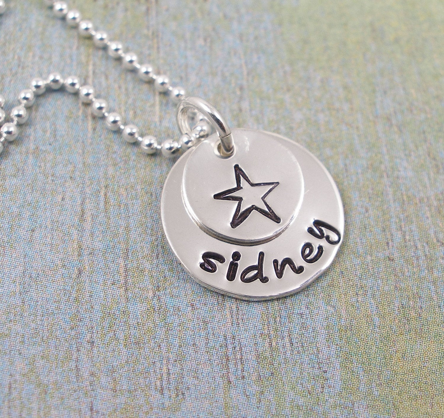 Hand Stamped Jewelry - Personalized Name Necklace - Sterling Silver Layered Necklace - SHORT STACK