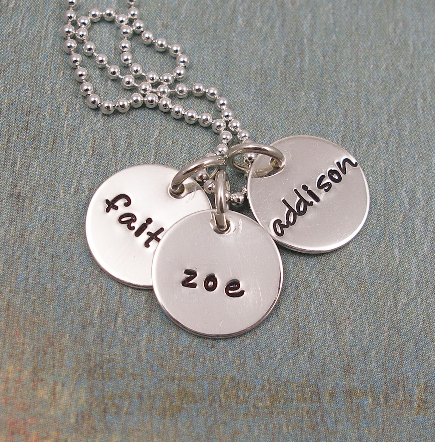 Personalized Jewelry - Hand Stamped Necklace - Mommy Necklace - Tiny Tokens Designs