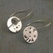 DANDELION WISH.... Hand Stamped Earrings - Sterling Silver Hand Stamped Earrings