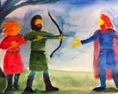 Waldorf Watercolor Wet on Dry Lesson - Video and eBook