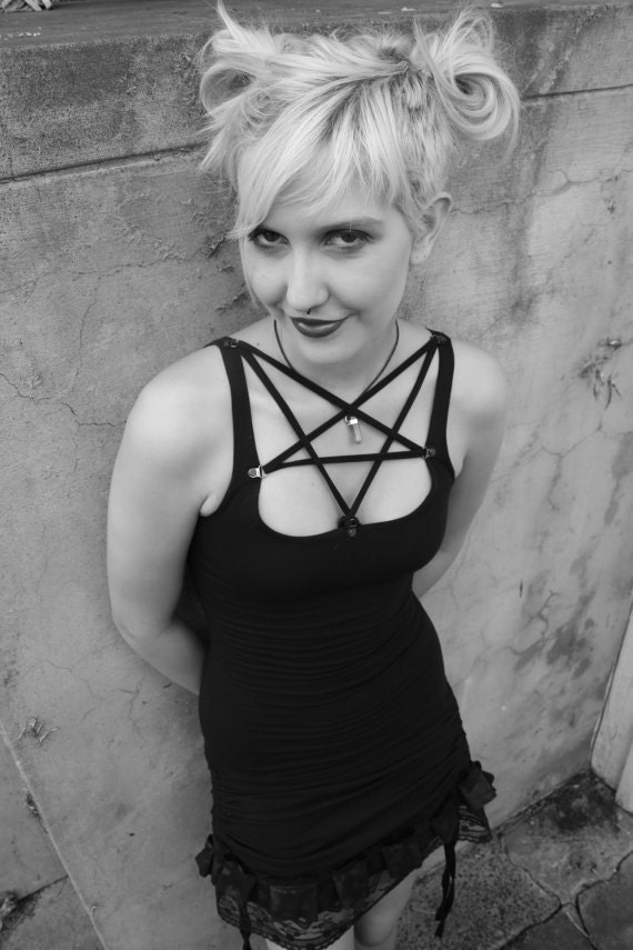 SALEM Dress with pentacle lacing.