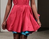 SAMPLE SALE Madonna Fuschia Pink Racer Back Mini Dress
