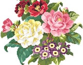 Le bouquet charmant. Cross stitch pattern. Instant download.