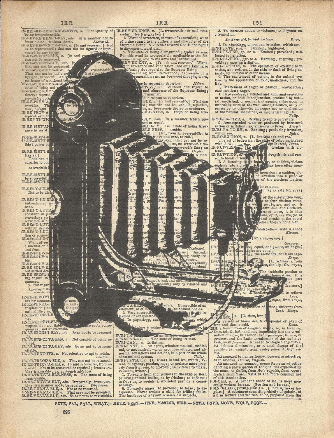 Kodak Camera, Vintage, Dictionary, Book Page, Art Print