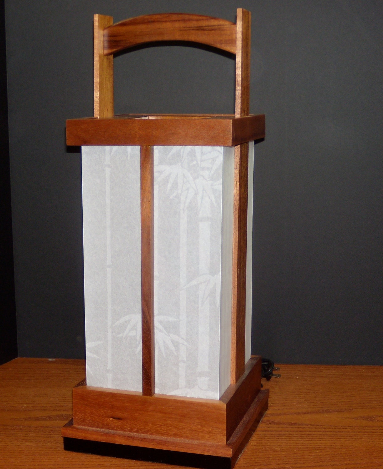 Japanese-style Shoji Lamp - RARE Hawaiian Koa -