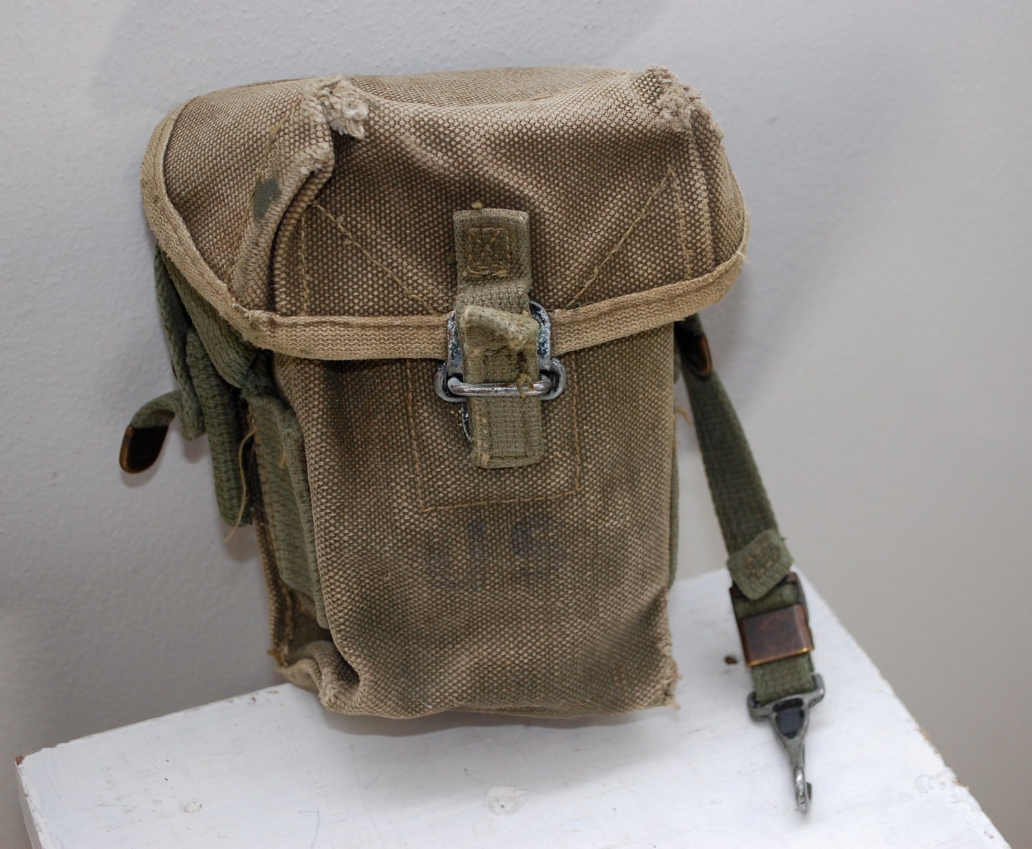 Vintage U.S. ARMY ammo pouch bag 1950's or by ilovevintagestuff
