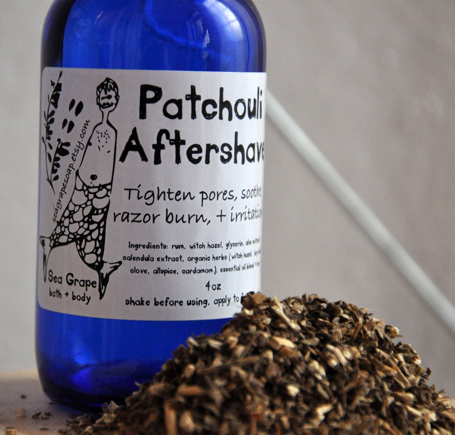 Patchouli Aftershave Splash with aloe and calendula