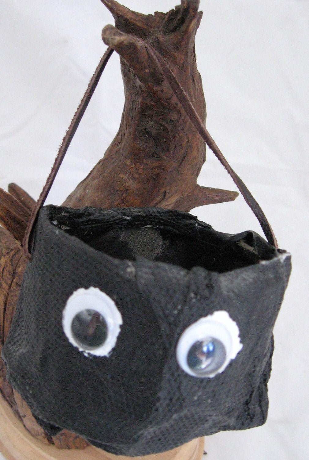 Spooky - handmade paper mache basket