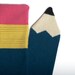 Lambswool Petrol Blue Pencil Scarf