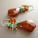 Reserved For Sueanne - Brown Chalcedony and Mystic Green Apatite Sterling Earrings