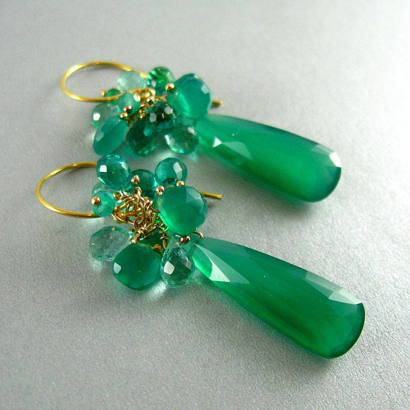 Green Onyx Earrings