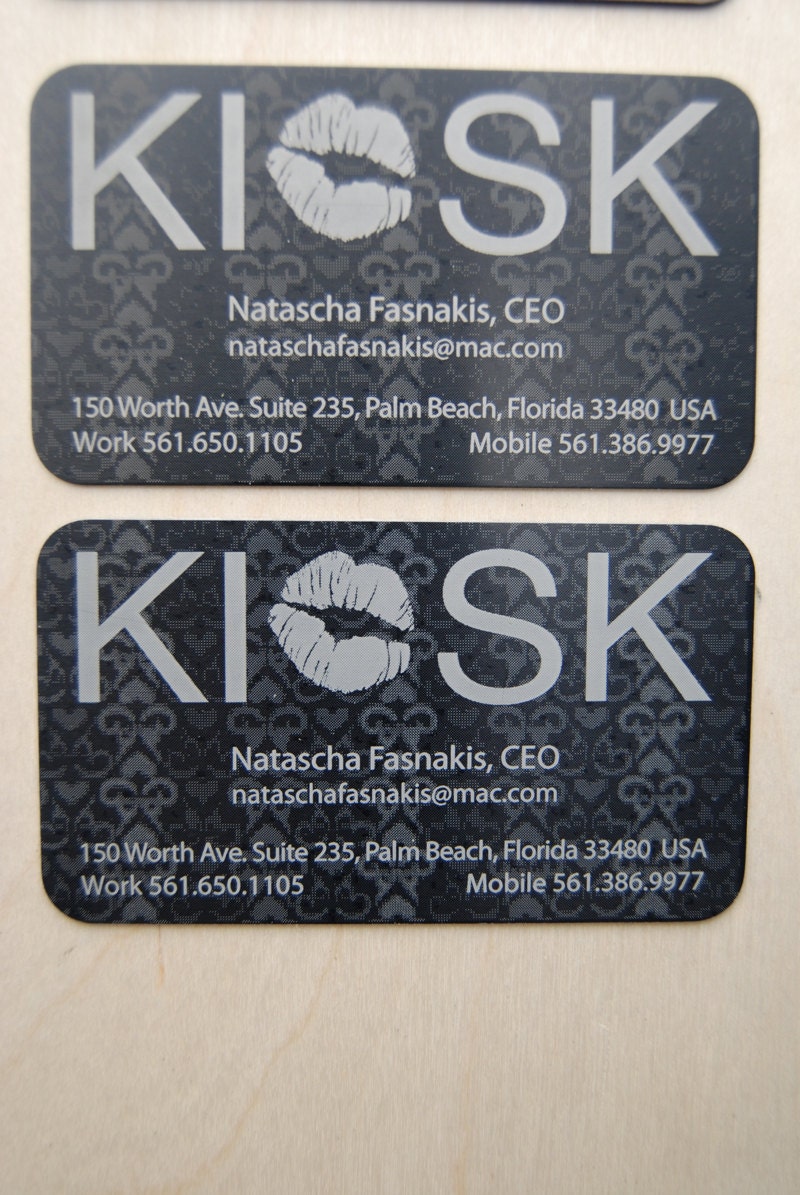 Metal Business Cards - 100 Laser Etched Cards