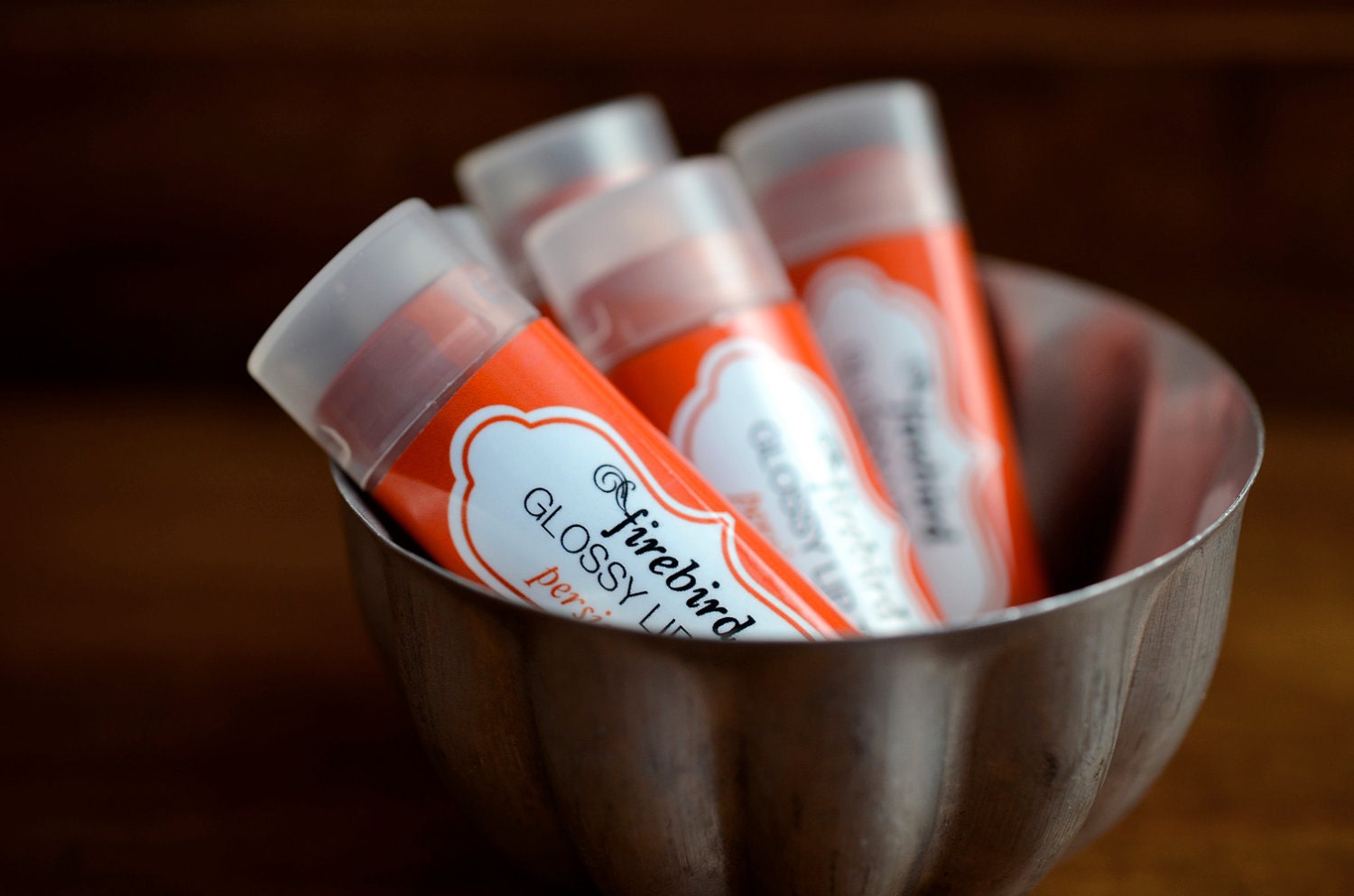 Persimmon Glossy Lip Tint - Tinted Lip Balm - Rust Orange
